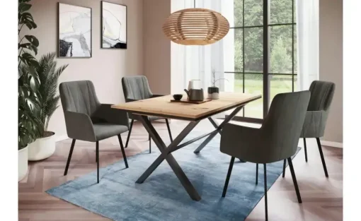 Polsterstuhl 2er-Set | Anthrazit, 58 cm | Möbel Höffner