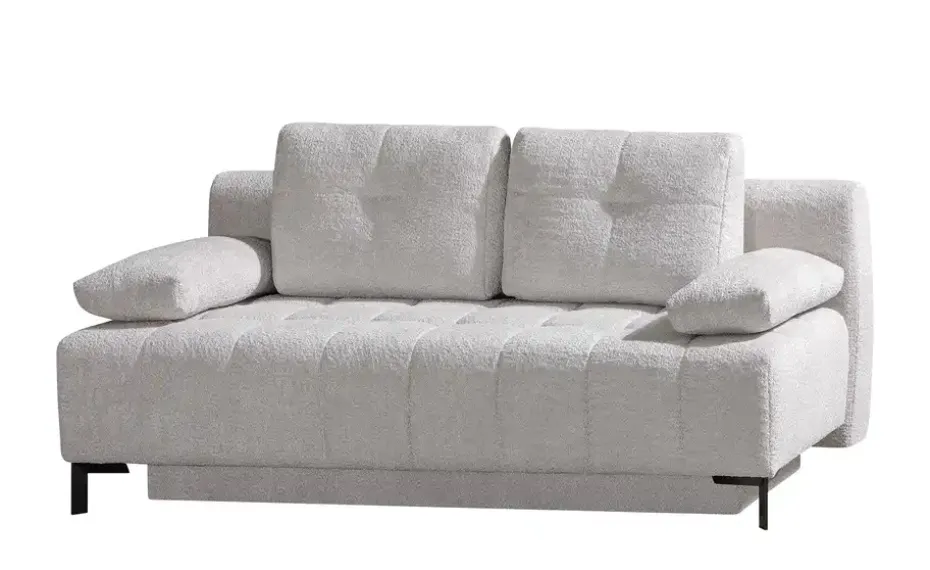 Querschläfer  aus Bouclé  Sammy | Silbergrau, 2 Armteilkissen