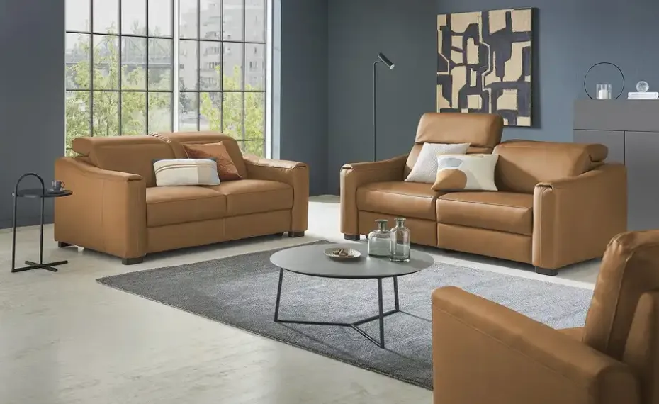 Ravensberger Werkstätten Einzelsofa Echtlederbezug Corby | Cognacbraun, 3