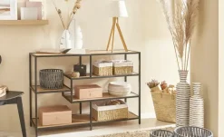 Regal Seano | Wildeiche (Nachbildung), Schwarz