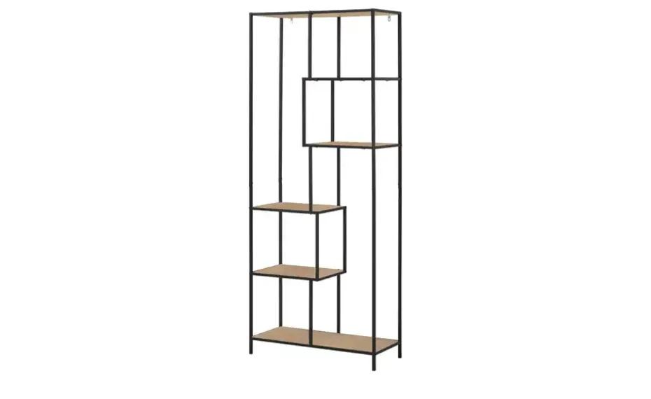 Regal Seano | Wildeiche (Nachbildung), Schwarz