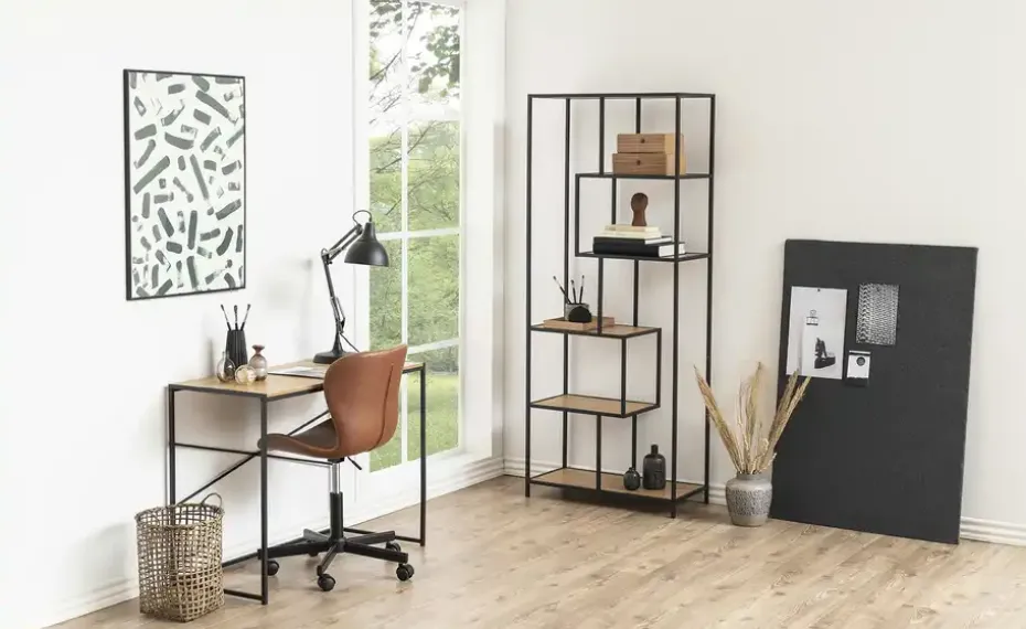 Regal Seano | Wildeiche (Nachbildung), Schwarz