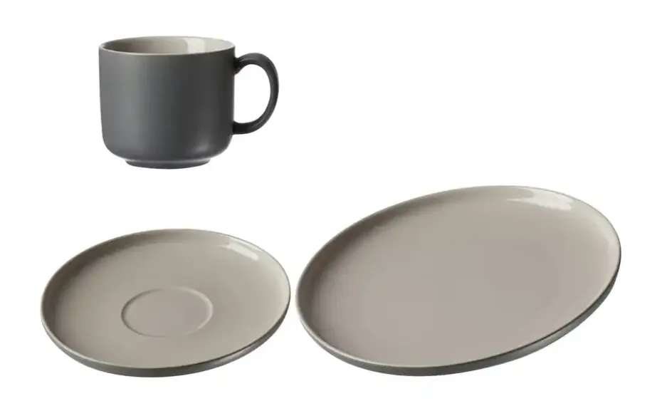 Ritzenhoff & Breker Kaffeeservice, 12-teilig Jasper | Grau, Weiß