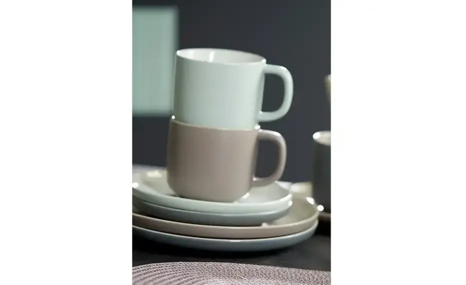 Ritzenhoff & Breker Kaffeeservice, 12-teilig Jasper | Taupe, Weiß