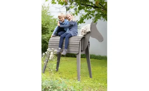 Roba Outdoorspielpferd | Grau, Sitzhöhe: ca, 89 cm