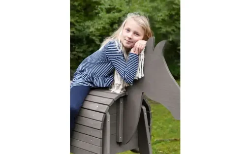 Roba Outdoorspielpferd | Grau, Sitzhöhe: ca, 89 cm