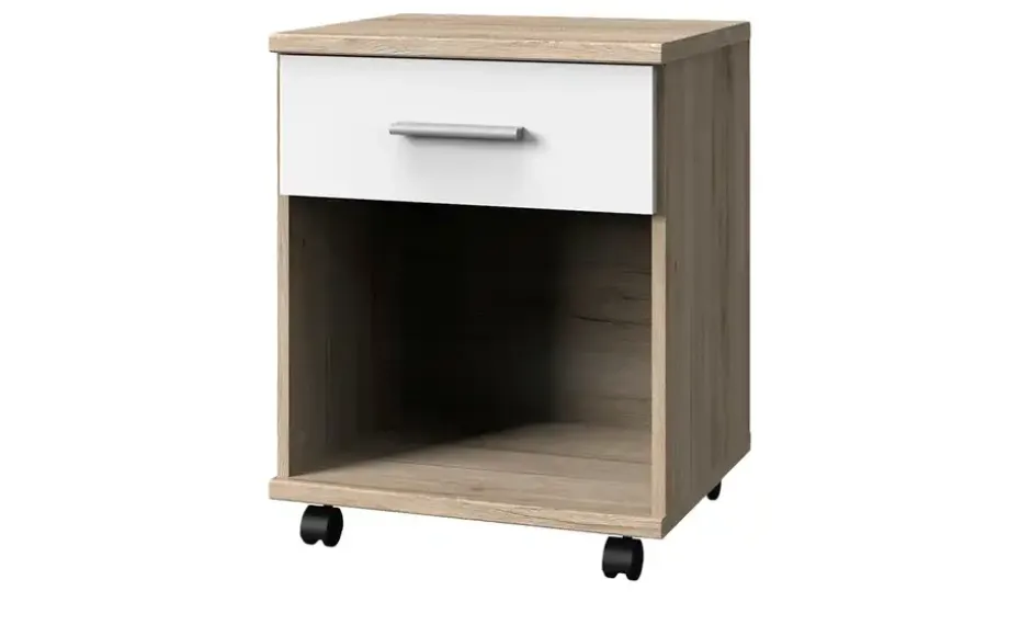 Rollcontainer Joker | Eiche San Remo (Nachbildung), Weiß