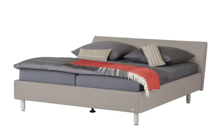 RUF Polsterbett mit Bettkasten Casa | Steingrau, 160 cm