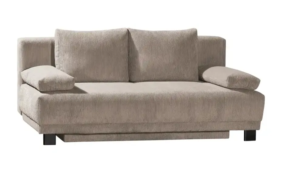 Schlafsofa aus Cord Luna | Cappuccino | Möbel Höffner