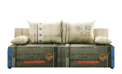 Schlafsofa Denny Basic | Grün, Beige, mehrfarbig, Grundfunktion