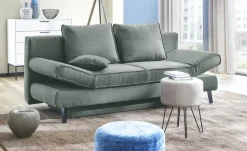 Schlafsofa mit Bettkasten Sidney | Grau, Mikrofaser