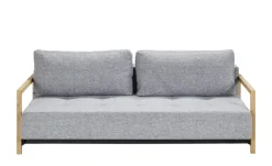 Schlafsofa Webstoff Akkito | Anthrazit, Eiche | Höffner