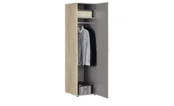 Schrank, 1-türig Multiraumkonzept | Eiche sägerau (Nachbildung), 45 cm