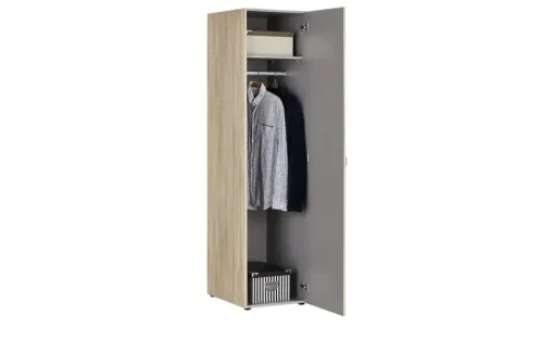 Schrank, 1-türig Multiraumkonzept | Eiche sägerau (Nachbildung), 45 cm