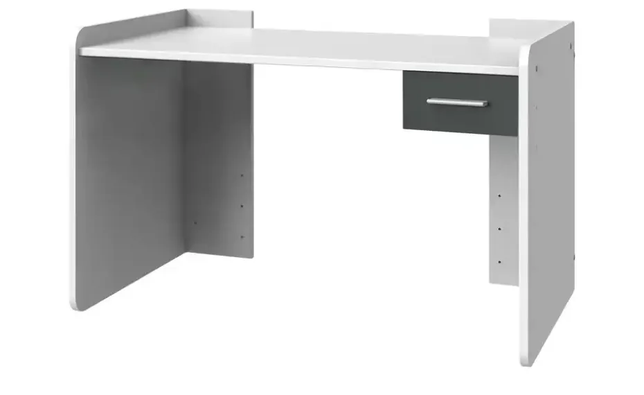 Schreibtisch Joker | mit Schubkasten, Weiß, Graphit