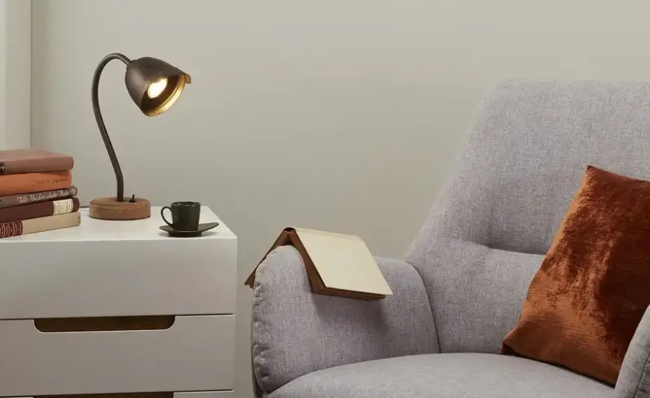 Schreibtischleuchte, 1-flammig, braun | Möbel Höffner