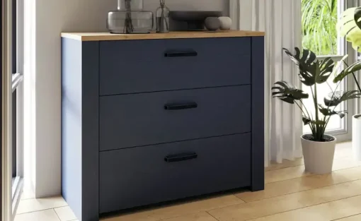 Schubkastenkommode Toneo | Blau, 3 Stück | Höffner
