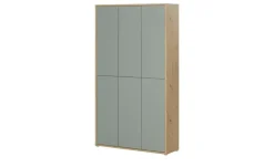 Schuh- und Mehrzweckschrank Bolognano | Asteiche (Nachbildung), Salbeigrün