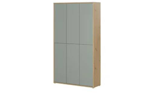 Schuh- und Mehrzweckschrank Bolognano | Asteiche (Nachbildung), Salbeigrün