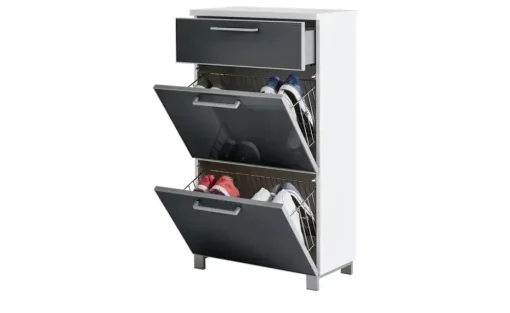 Schuhschrank Duna | Anthrazit, Weiß | Möbel Höffner
