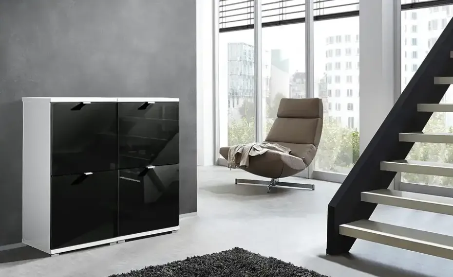 Schuhschrank Schwarz Puzzle | Möbel Höffner