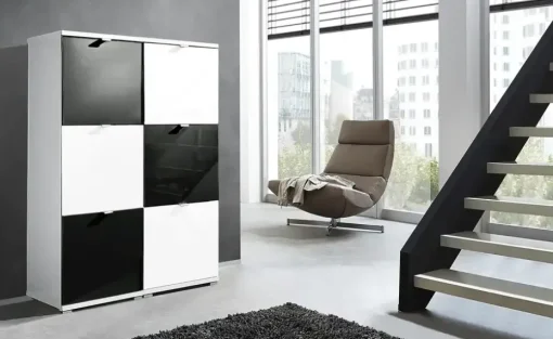 Schuhschrank Schwarz, Weiß Puzzle | Möbel Höffner
