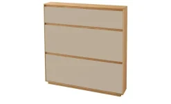 Schuhschrank Tiba | Sand, Eiche bianco, 121 cm