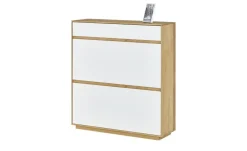 Schuhschrank Tiba | Weiß, Eiche bianco | Möbel Höffner