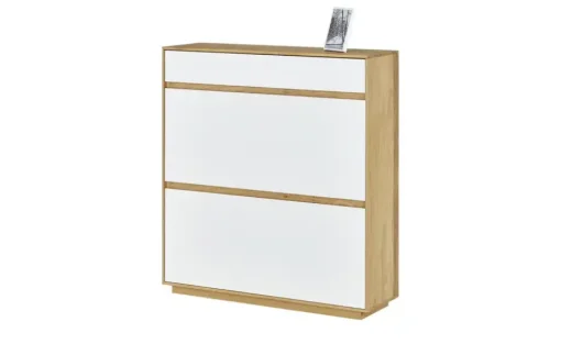 Schuhschrank Tiba | Weiß, Eiche bianco | Möbel Höffner