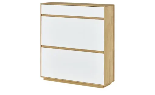 Schuhschrank Tiba | Weiß, Eiche bianco | Möbel Höffner