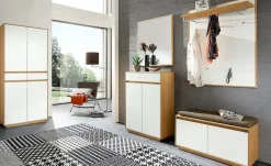 Schuhschrank Tiba | Weiß, Eiche bianco, Einlegeböden