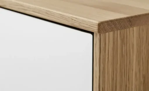 Schuhschrank Tiba | Weiß, Eiche bianco, Einlegeböden