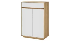 Schuhschrank Tiba | Weiß, Eiche bianco, Einlegeböden