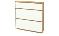 Schuhschrank Tiba | Weiß, Eiche bianco, 121 cm