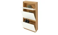 Schuhschrank Tiba | Weiß, Eiche bianco, 62 cm | Höffner
