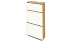 Schuhschrank Tiba | Weiß, Eiche bianco, 62 cm | Höffner