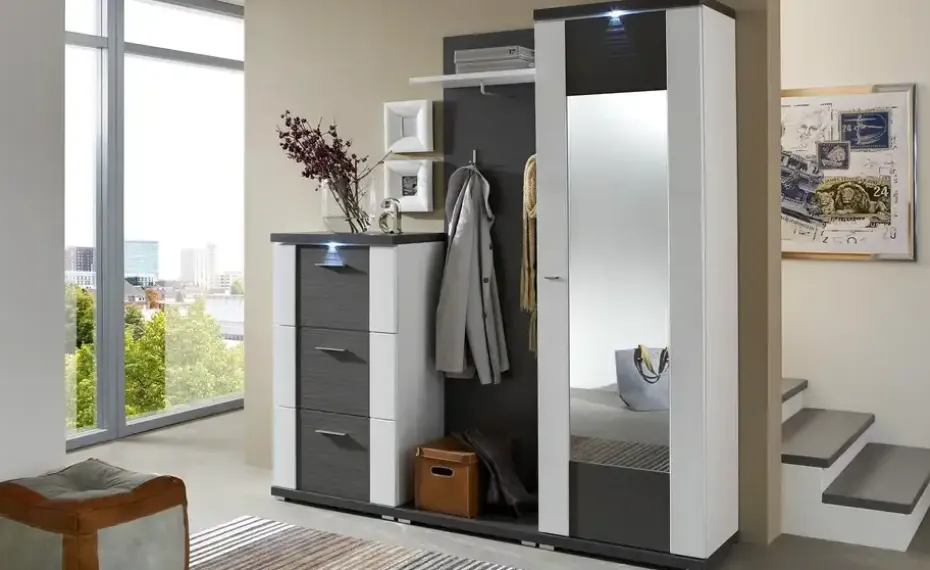 Schuhschrank Titan | 65 cm, Weiß, Graphit | Höffner