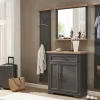 Schuhschrank Varese | Graphit, matt, Asteiche (Nachbildung)