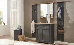 Schuhschrank Varese | Graphit, matt, Asteiche (Nachbildung)
