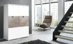 Schuhschrank Weiß, Steingrau Puzzle | Möbel Höffner