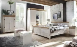Schwebetürenschrank Bornholm | Weiß, Kiefer | Höffner