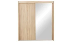 Schwebetürenschrank mit Spiegel Regent | 151 cm, Eiche Sonoma (Nachbildung)