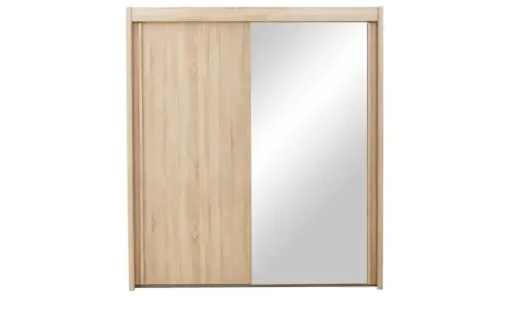 Schwebetürenschrank mit Spiegel Regent | 151 cm, Eiche Sonoma (Nachbildung)