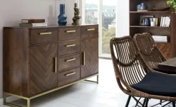 Sideboard aus Massivholz Calatria | Akazie, Braun