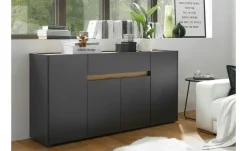 Sideboard  Cande | Anthrazit, Eiche (Nachbildung), 170 cm