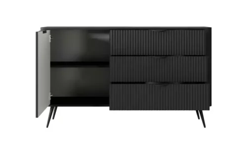 Sideboard Lante | 138 cm, Schwarz | Möbel Höffner