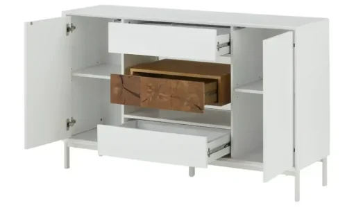 Sideboard Schiava | Weiß, matt, Wildeiche | Höffner