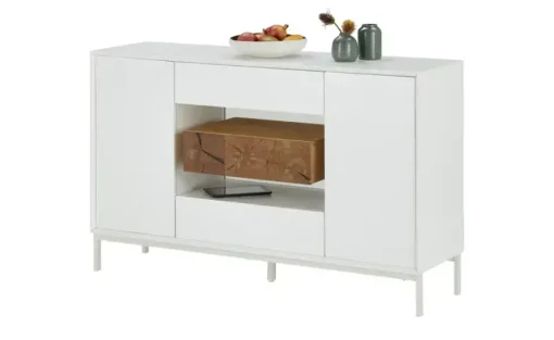 Sideboard Schiava | Weiß, matt, Wildeiche | Höffner