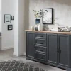 Sideboard Varese | Graphit, matt, Asteiche (Nachbildung)
