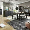 Sideboard Varese | Graphit, Asteiche (Nachbildung)
